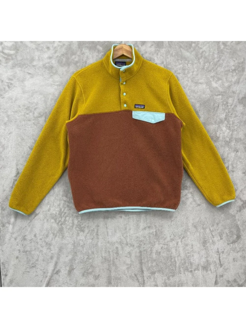 Patagonia Lightweight Synchilla Snap T Pullover Colorblock Fleece Jacket
